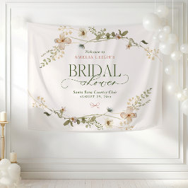 お洒落フェアリーターガーデン&ボウズブライダルシャワータ タペストリー