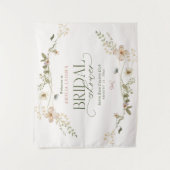 お洒落フェアリーターガーデン&ボウズブライダルシャワータ タペストリー (正面)