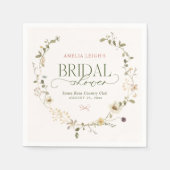 お洒落フェアリーターガーデン&ボウズブライダルシャワー スタンダードカクテルナプキン (正面)