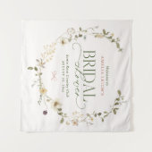 お洒落フェアリーターガーデン&ボウズブライダルシャワー タペストリー (正面(横))