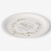 お洒落フェアリーターガーデン&ボウズブライダルシャワー ペーパープレート (アングル)