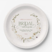 お洒落フェアリーターガーデン&ボウズブライダルシャワー ペーパープレート (正面)