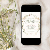 お洒落フェアリーターガーデン&ボウズブライダルシャワー 招待状