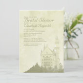 お洒落フェアリータールキャッスルブライダルシャワー招待状 招待状 (スタンド正面)