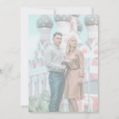 お洒落フェイクVellumエフェクトオーバーレイ結婚写真 招待状 (裏面)