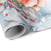 お洒落フェスティバルフローラ雪だるまの切り離し ラッピングペーパー (ロールコーナー)