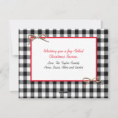 お洒落フェスティバル格言パーソナライズされたクリスマスホ シーズンカード (裏面)