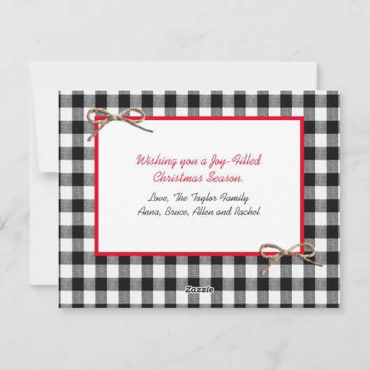 お洒落フェスティバル格言パーソナライズされたクリスマスホ シーズンカード (裏面)