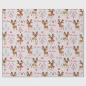 お洒落フェスティバル鹿ラッピング紙 ラッピングペーパー (フラット)