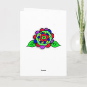 お洒落フォークアートフェアリーハッピーバースデー カード (裏面)