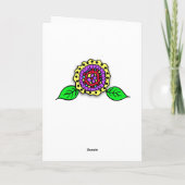 お洒落フォークアートフェアリーハッピーバースデー カード (裏面)