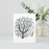 お洒落フォークアートフォレストアーストーネ葉書 ポストカード (スタンド正面)