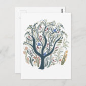 お洒落フォークアートフォレストアーストーネ葉書 ポストカード (正面/裏面)