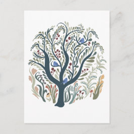 お洒落フォークアートフォレストアーストーネ葉書 ポストカード
