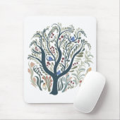 お洒落フォークアートフォレストアーストーンマウスパッド マウスパッド (マウス)