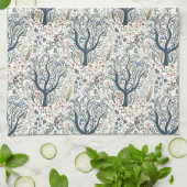 お洒落フォークアートフォレストアーストーン キッチンタオル (折り畳み)