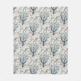 お洒落フォークアートフォレストアーストーン フリースブランケット