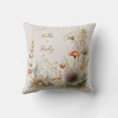 お洒落フォークアートフローラ結婚ズ クッション (裏面)