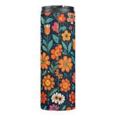 お洒落フォークアート猫と花 タンブラー (裏面)