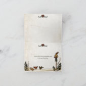 お洒落フォークアート雪だるまクリスマスフォトカード シーズンカード (内部)