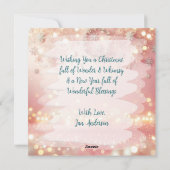 お洒落フォークヴィレッジパーソナライズされたクリスマス シーズンカード (裏面)
