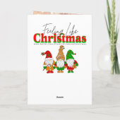 お洒落フォークヴィレッジパーソナライズされたクリスマス シーズンカード (裏面)