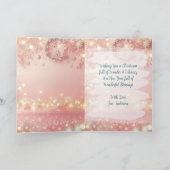 お洒落フォークヴィレッジパーソナライズされたクリスマス シーズンカード (内部)