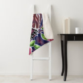 お洒落フクロウの開花枝ピンクブルー シェルパブランケット (インサイチュ)