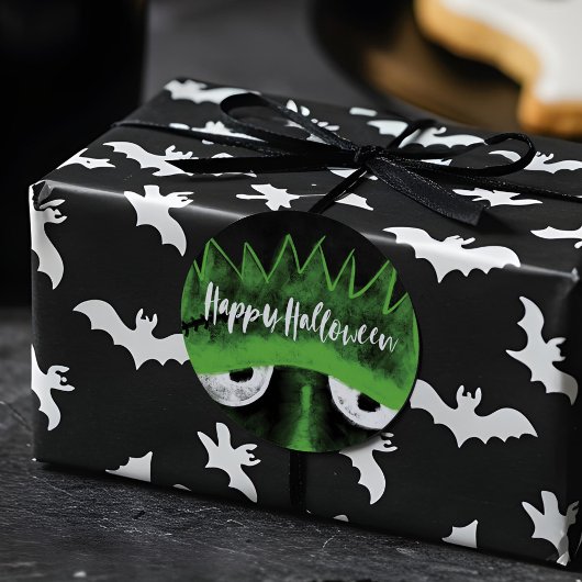 お洒落フランケンシュタインモンスターハッピーハローウィン ラウンドシール