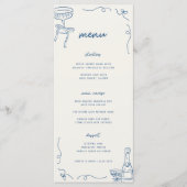 お洒落フランスのおもしろいの結婚婚約パーティ メニュー (正面)