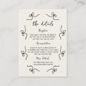 お洒落フランスの結婚詳細 エンクロージャーカード (正面)