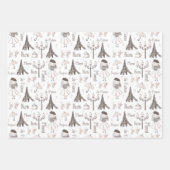 お洒落フランスの ラッピングペーパーシート (正面)