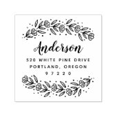 お洒落フローラつる植物差出人住所 セルフインキングスタンプ (デザイン)