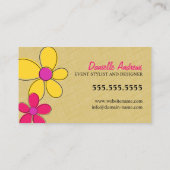 お洒落フローラとドードルフレーム 名刺 (裏面)