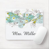 お洒落フローラの渦巻き旋回 マウスパッド (マウス)