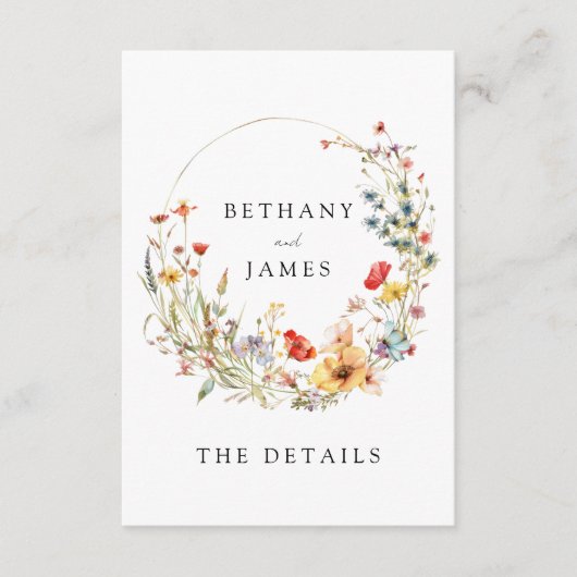 お洒落フローラの結婚詳細エンクロージャカード エンクロージャーカード (正面)