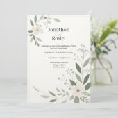 お洒落フローラエレガンス結婚式招待状 招待状 (スタンド正面)