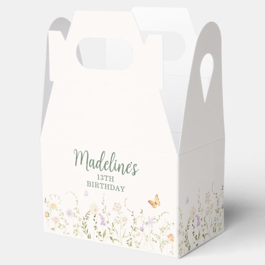 お洒落フローラガーデンパーティー誕生日 フェイバーボックス (オープン)