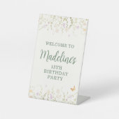 お洒落フローラガーデンパーティー誕生日 台座サイン (正面)