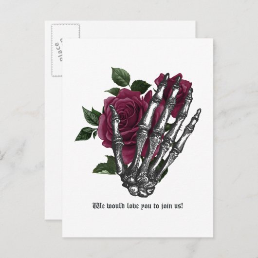 お洒落フローラゴシッ結婚クの注意喚起 ポストカード (正面/裏面)