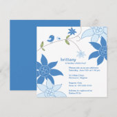 お洒落フローラシャワーの招待状 招待状 (正面/裏面)