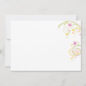 お洒落フローラスウィート16誕生日招待状 招待状 (裏面)