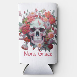 お洒落フローラスカル スリム缶クーラー