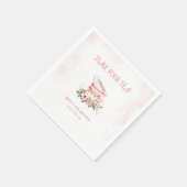 お洒落フローラティーパーティーカップ スタンダードカクテルナプキン (角)