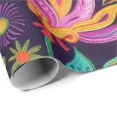 お洒落フローラデザイン ラッピングペーパー (ロールコーナー)