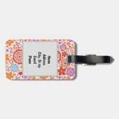 お洒落フローラプリント ラゲッジタグ (裏面横)