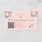 お洒落フローラペットシッタードッグウォーカー事業 予約カード (裏面)