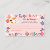 お洒落フローラペットシッタードッグウォーカー事業 予約カード (正面)