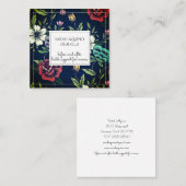 お洒落フローラモノグラムの誕生コーチドゥラ スクエア名刺 (正面/裏面)