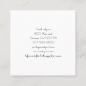 お洒落フローラモノグラムの誕生コーチドゥラ スクエア名刺 (裏面)